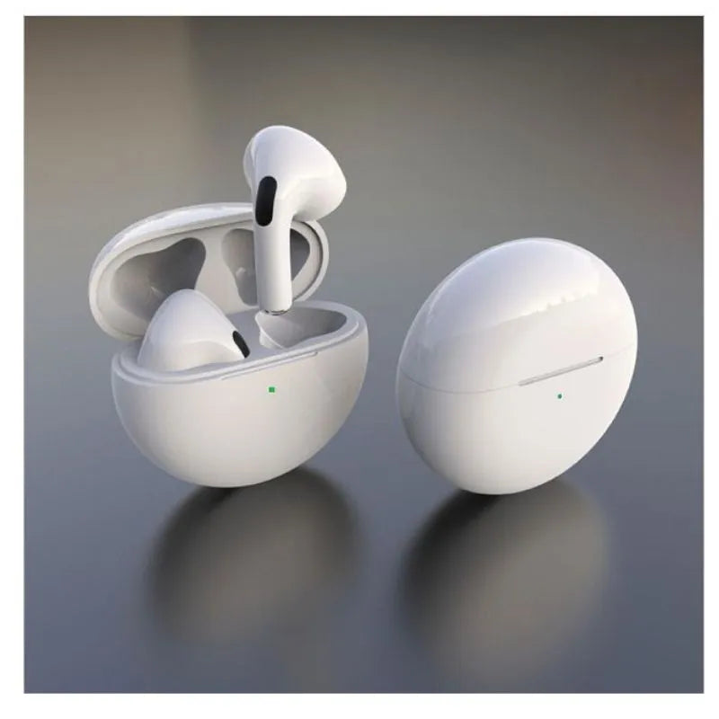 AirPods Pro 6 Hi-Fi Wireless Airbuds 5.0 Bluetooth Earphone Slim small size with Charging Case White