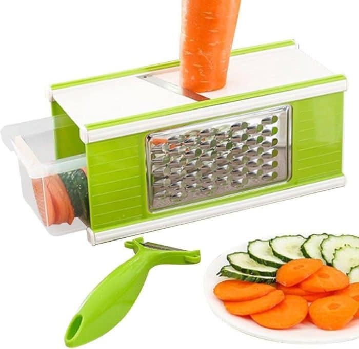 Vegetable Slicer, 4 Sided Vegetable Cutter – Onion Chopper with Container, Professional Food Chopper, Vegetable Cutte